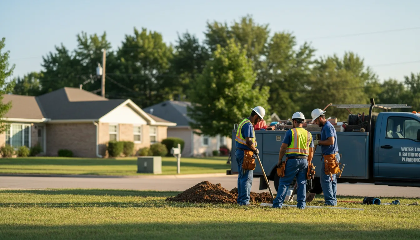 Residential water line and bathroom plumbing service in Maxwell, IA